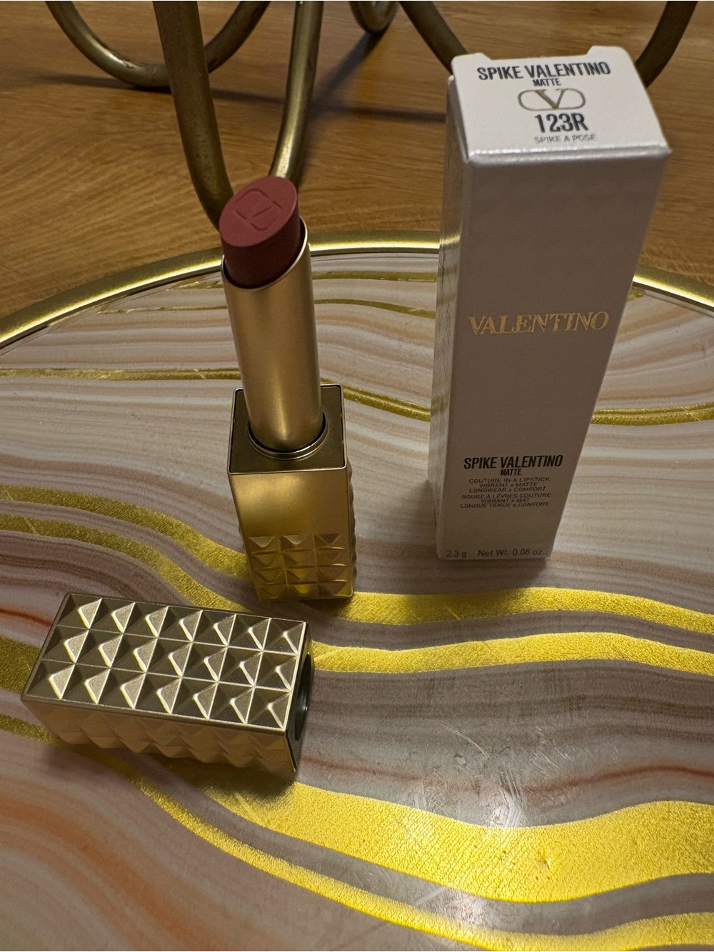 Valentino Spike Matte Lipstick in shade Spike a rose